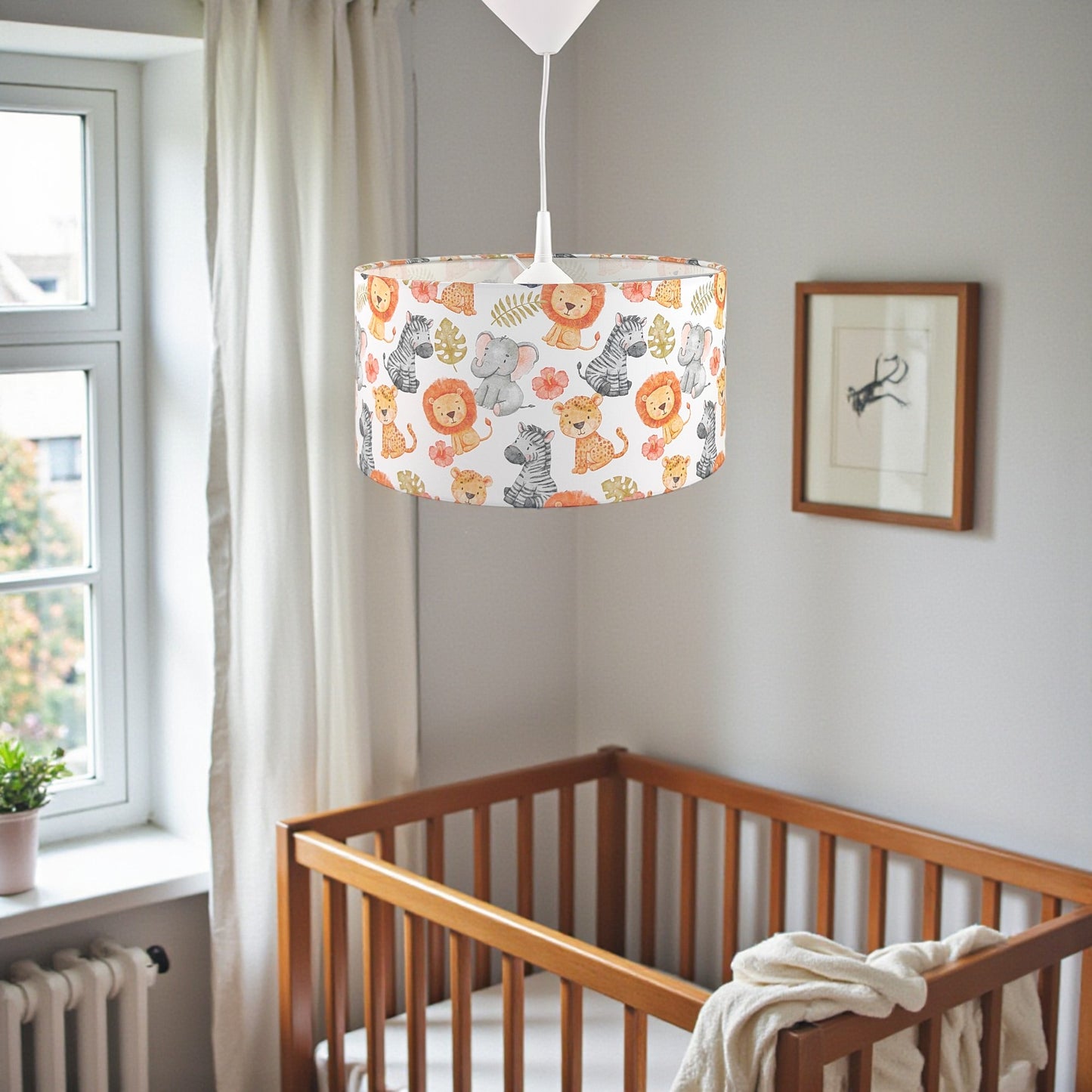 Stoff-Pendelleuchte Little Safari