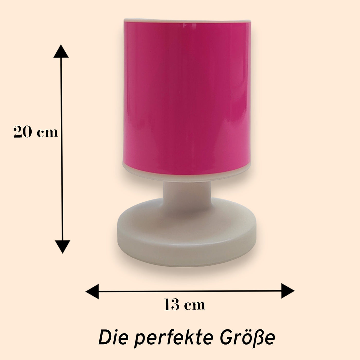 Akku-Tischleuchte Pastellrosé