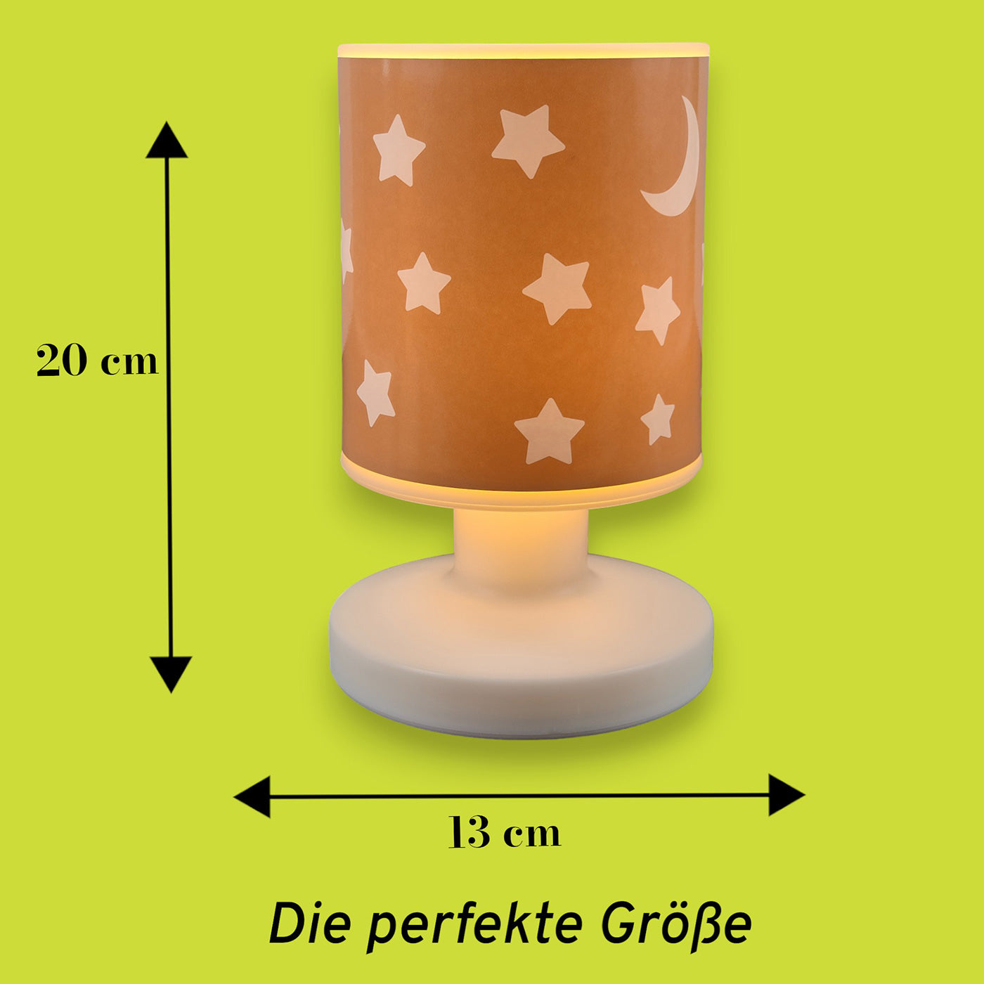 Akku-Tischleuchte Peach Fuzz mit Sternen