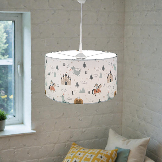 Stoff-Pendelleuchte Ritter Theo