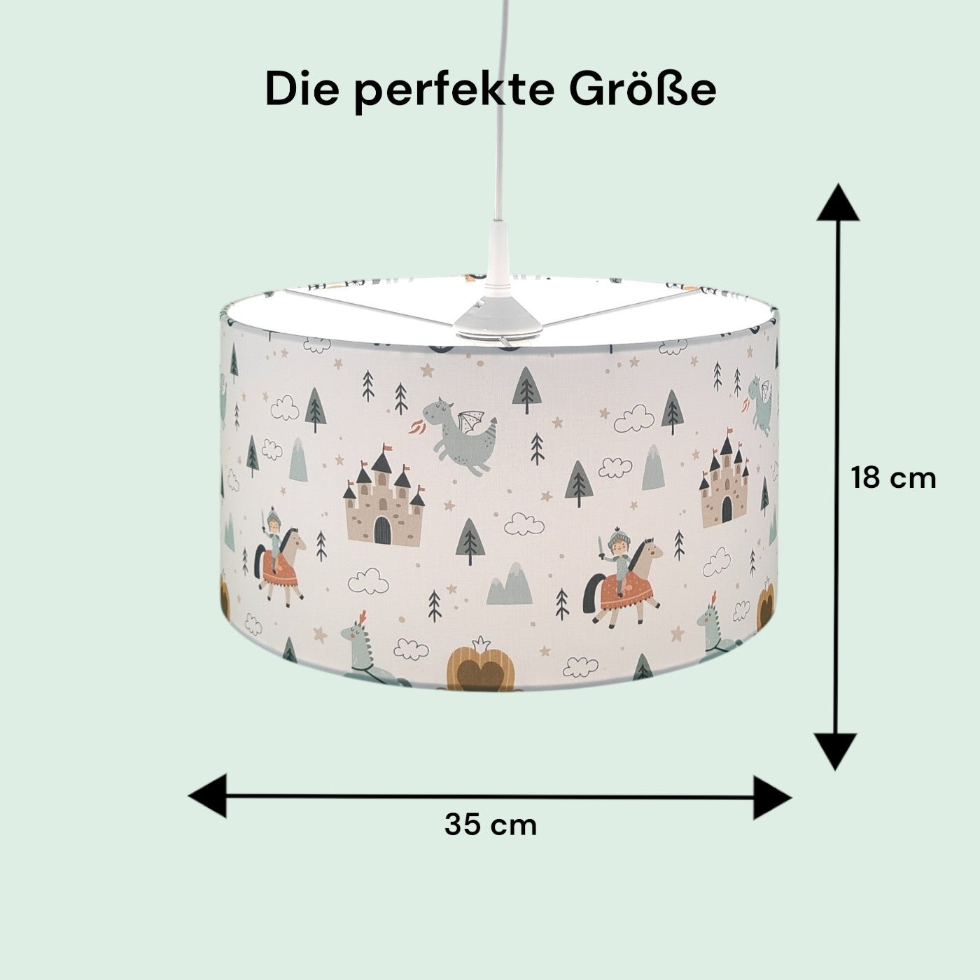 Stoff-Pendelleuchte Ritter Theo