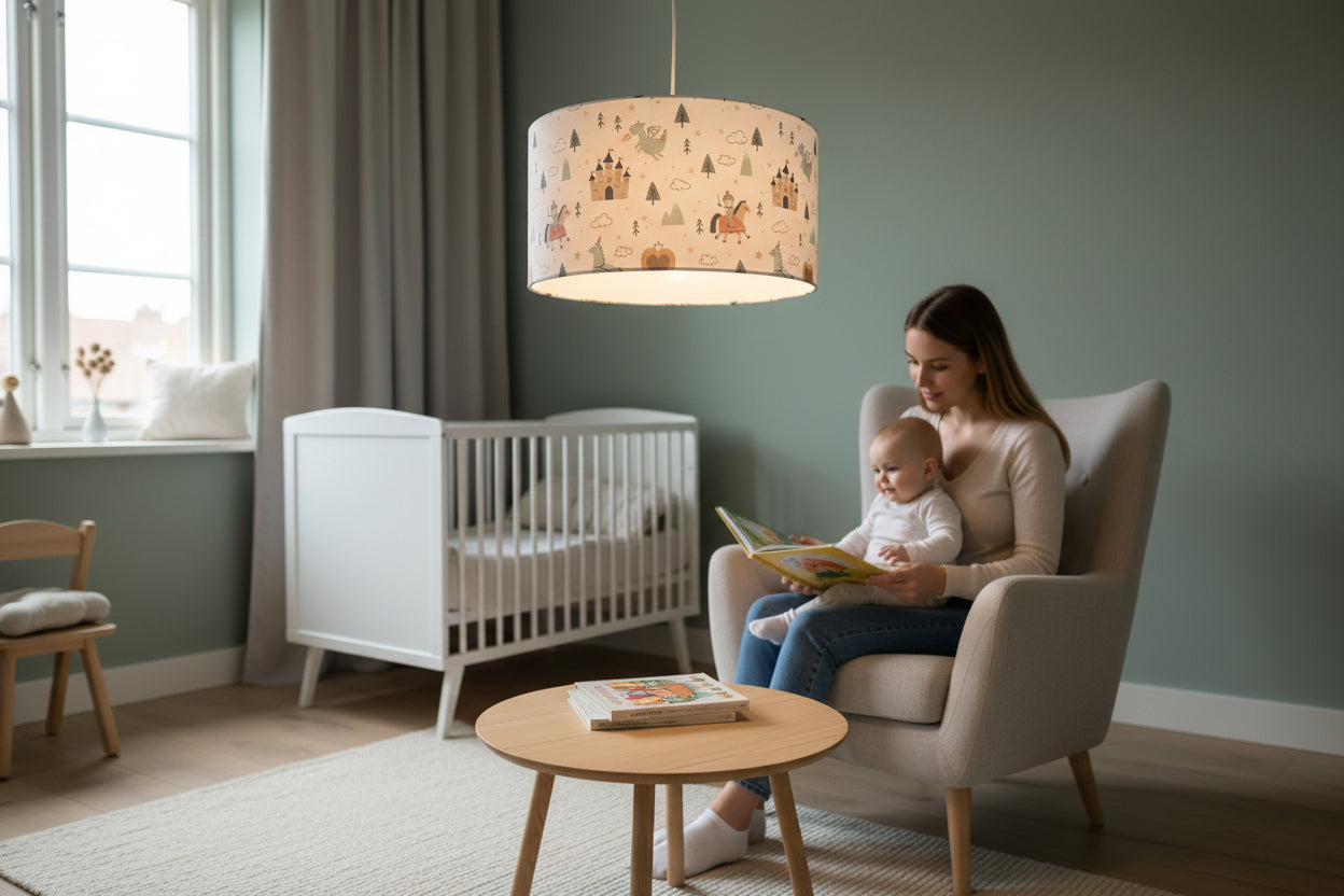 Stoff-Pendelleuchte Ritter Theo