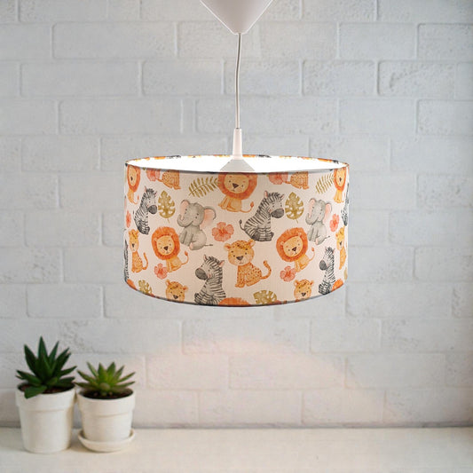 Stoff-Pendelleuchte Little Safari