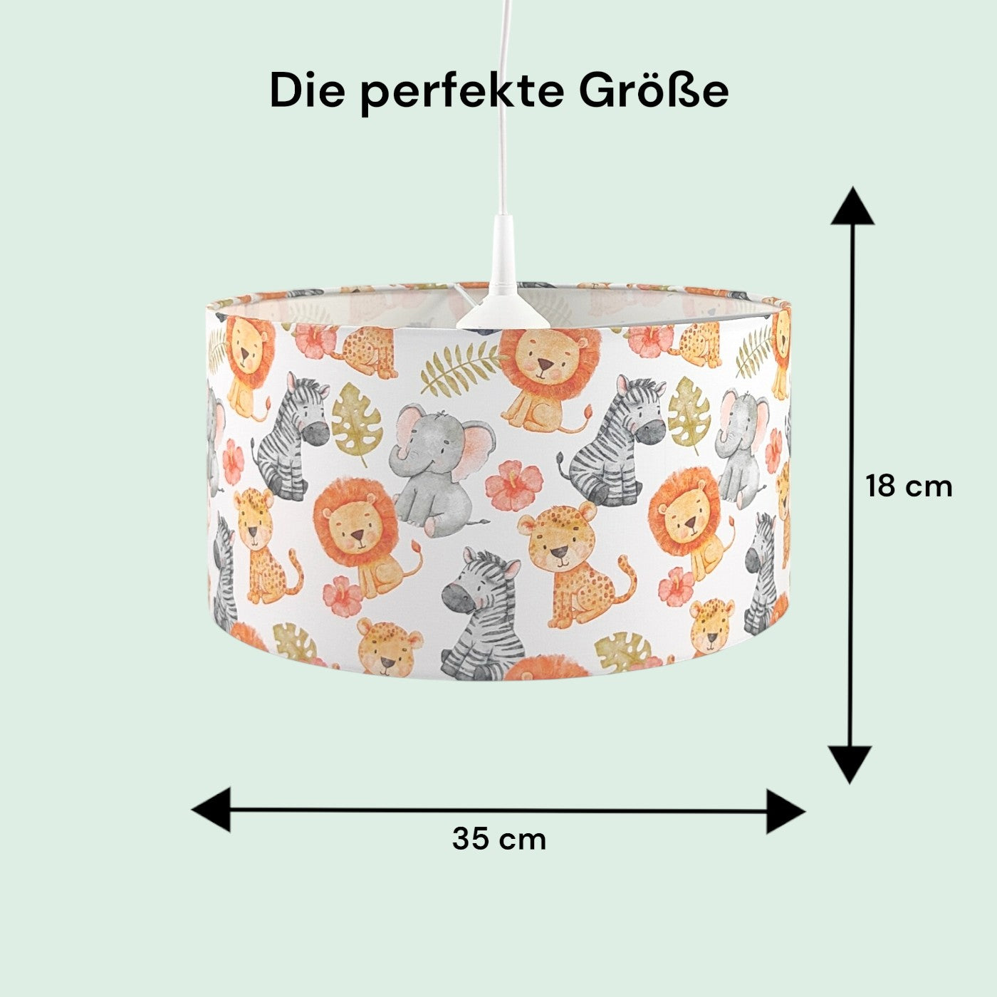 Stoff-Pendelleuchte Little Safari