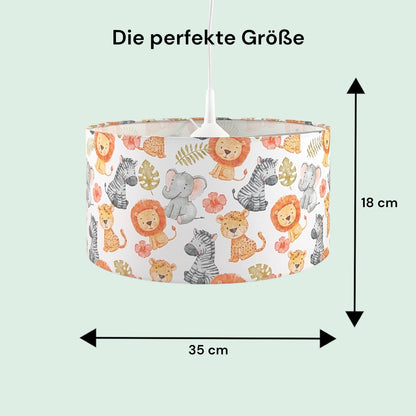 Stoff-Pendelleuchte Little Safari